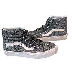 Vans Sk8-Hi Glitter Black High-Top Sneakers Size 8